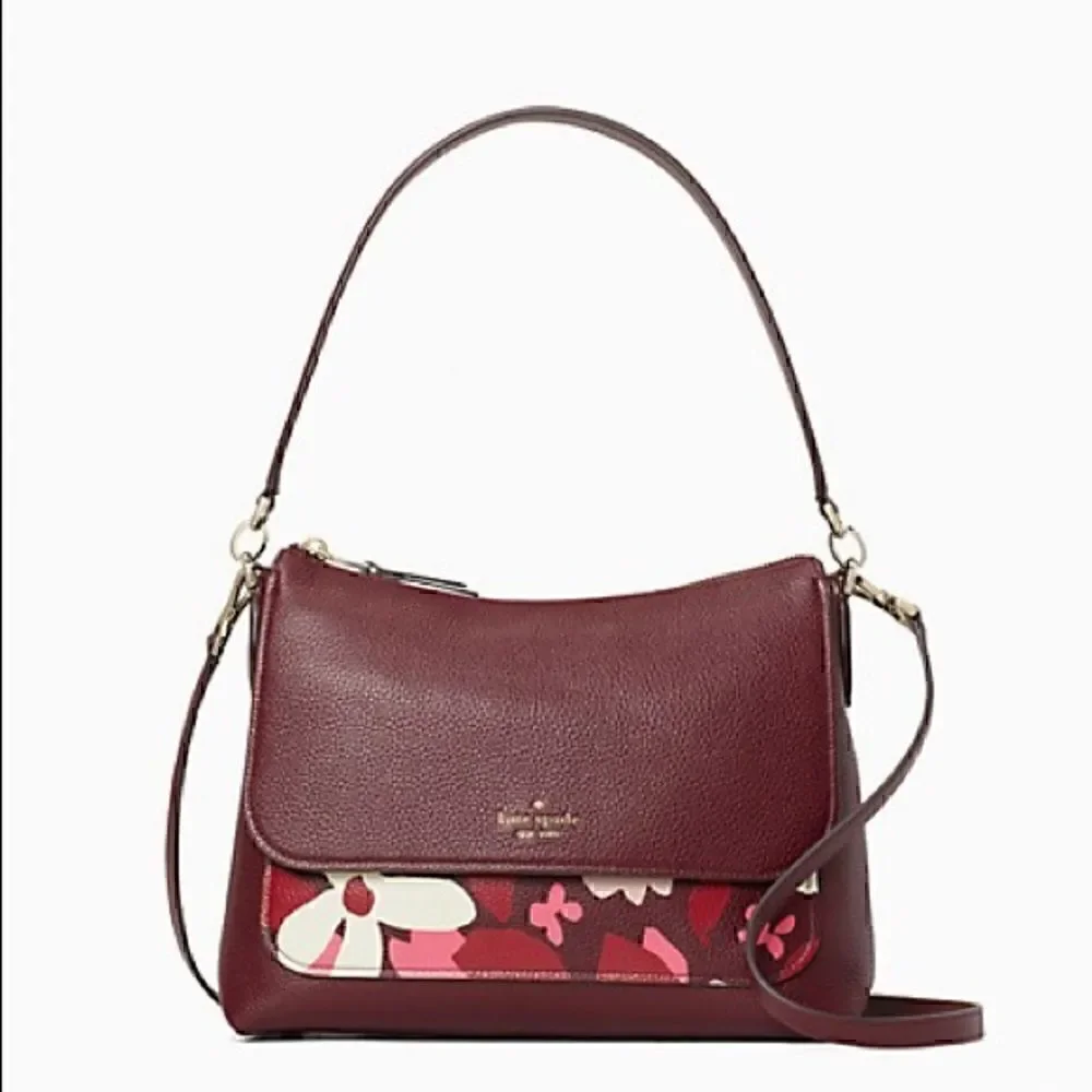 KATE SPADE melody forest floral flap shoulder bag Rare to find